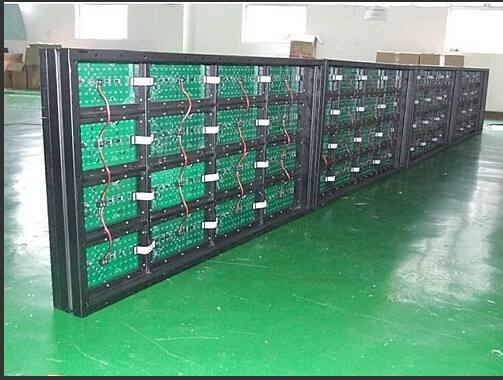 大型LED，光電項目顯示屏出口到香港運輸案例；led電子屏運輸到香港現場圖