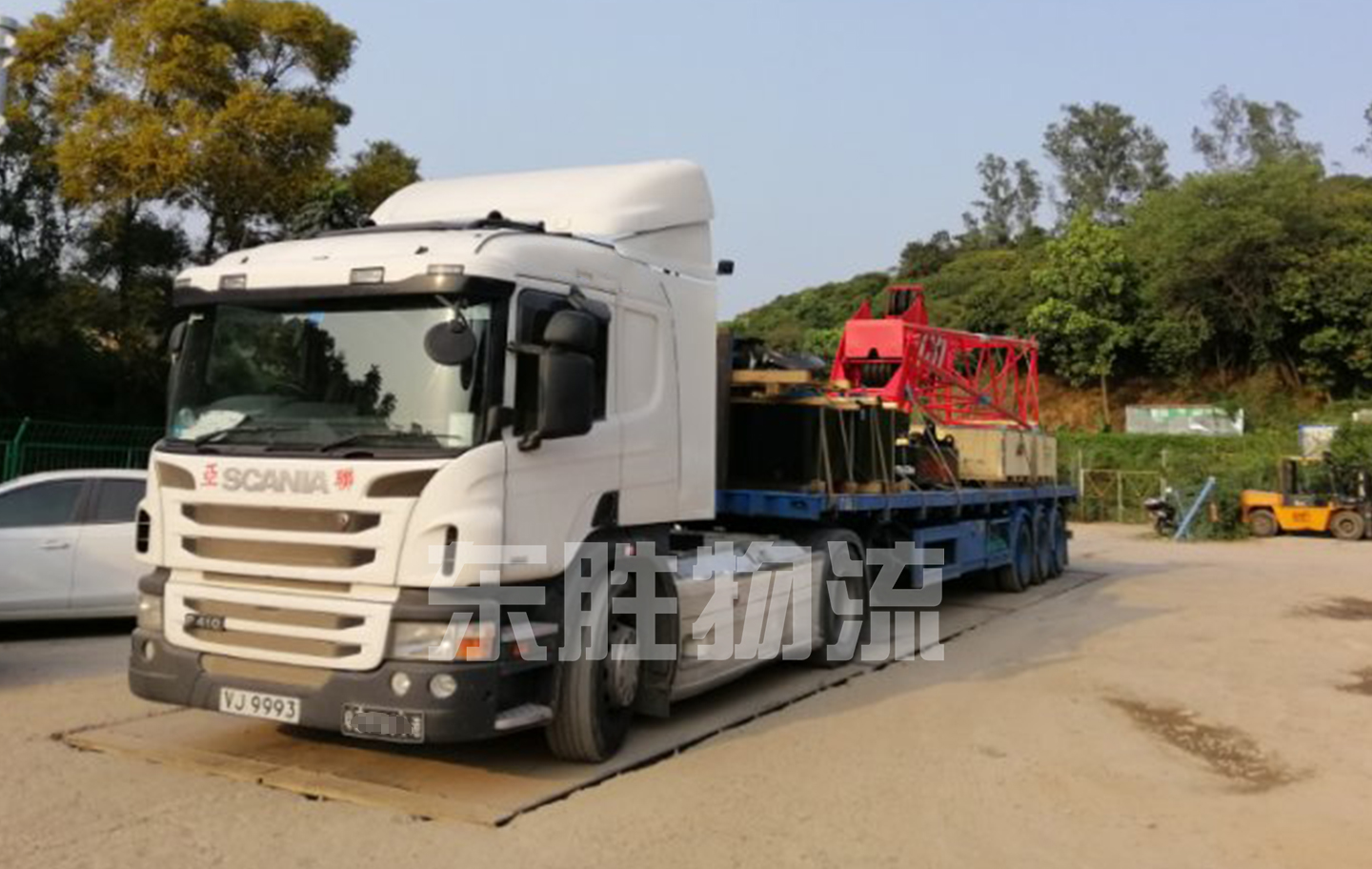 臺州到香港物流專線，臺州到香港貨運公司，3天到達！深圳東勝物流中港平板車運輸圖